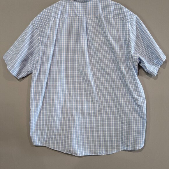 L.L. Bean Men's Wrinkle Resistant Short Sleeve Button Down Plaid Shirt XL Cotton - Picture 9 of 16